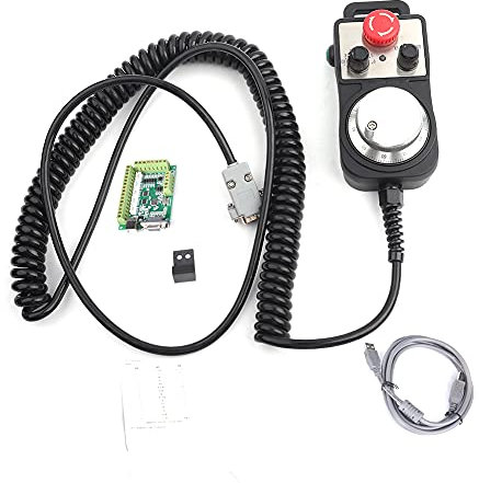 Handwheel Motion Controller, 5 Axle USB Interface Board CNC Motion Control Card with Handwheel CNC Controller for CNC Router Engraving Machine