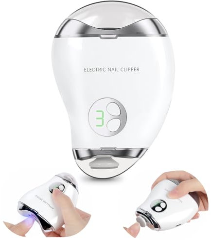 LOPHE Elektrische Nagelknipser Baby, 2 In 1 Nagelfeile Elektrisch Einstellbare Geschwindigkeit, Elektrische Nagelfeile Baby und Erwachsene, Leise und Sicherer