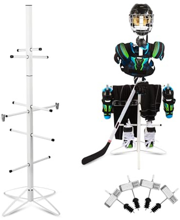 MYHLPER Hockey Gear Drying Rack Hockey Drying Rack Metal Sports Gear Storage Dry Rack for Drying and Storing Adult and Child Sports Equipment Hockey Equipment Drying Rack-4 Additional Hanging Clips