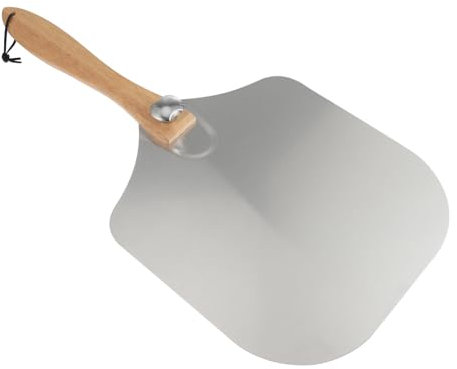 PRETYZOOM Pelle à Pizza Aluminium avec Manche Bois pour Cuisson et Transfert de Pizzas Gâteaux et Tartes