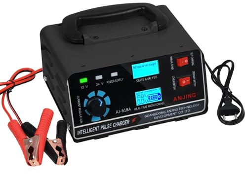 Chargeurs de Batterie, Chargeur de Batterie de Voiture 400W 22A 12V / 24V Chargeur de Batterie de Voiture Voiture Entièrement Automatique Intelligent Convient aux Voitures Motos Voitures Camions