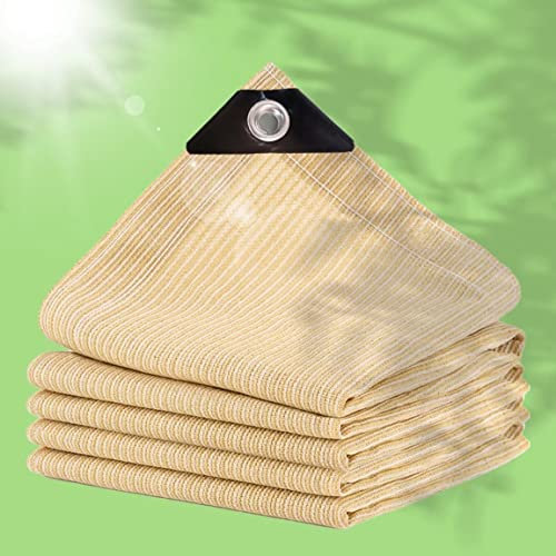 Terrassenüberdachung, Sonnenschutz, 3,8 x 5,8 m, rechteckig, HDPE-Tuch mit Ösen, 90 % UV-beständig, Sonnenschutz, für Zuhause, Pergola