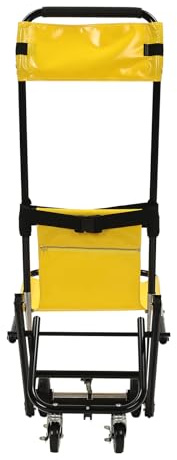 Silla de ruedas plegable para subir escaleras plegable silla de ruedas de transporte, herramientas portátiles para subir escaleras con reposacabezas ajustables y cinturones de seguridad