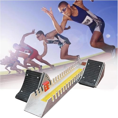 HYYKEJI Blocco di partenza per Pista di Atletica, Blocchi di partenza per Pista Multifunzione, con Pedale Regolabile, 6 Angoli Regolabili, Antiscivolo, per Pista di Atletica in plastica, Allenamento
