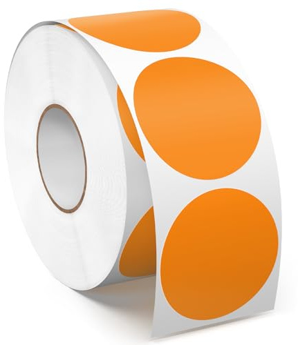 Meitaat 1000 Stk Klebepunkte 38 mm Runde Aufkleber Orange Punktaufkleber | Markierungspunkte, Selbstklebend, Vinyl-Etiketten, Farbkodierung, Wasserfeste Sticker Für Schulen, Lagerhäuser und zu Hause