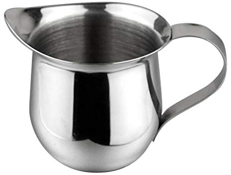 Jarra de acero inoxidable para espumar leche de 60 ml, jarra de vapor para café con leche, adecuada para leche con leche