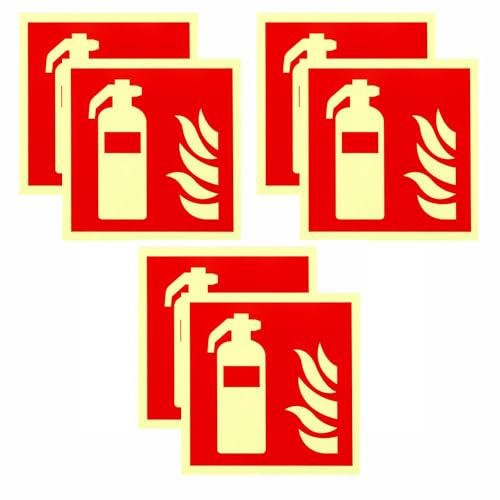 6 etiquetas de extintor de incendios de agua, autoadhesivas, impermeables, para oficina, hogar y exteriores