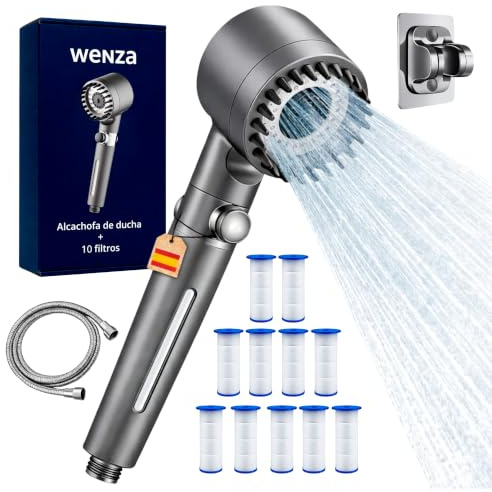 WENZA Cabezal Ducha con 10 Filtros Antical Alta Presión