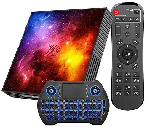 4 GB RAM 64 GB ROM Android 12 TV Box con mini teclado, WiFi dual 2.4G/5G, BT 4.2, soporte de video 4K UHD 3D, HDMI y USB 2.0 incluidos