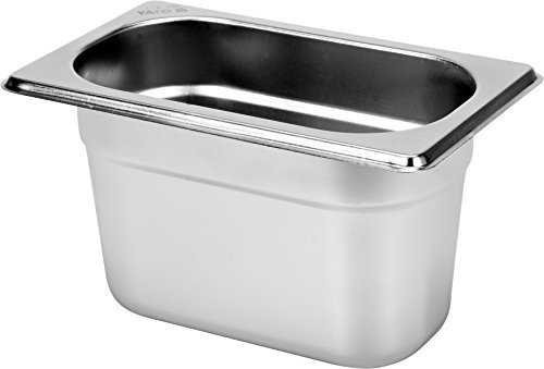 Yato professional GN Gastronorm Container 1/9 Size Choose from 20 to 200 mm Stainless Steel Lid Gastronorm Container, Höhe 100mm