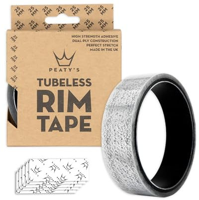 Peaty's Rim Job - Super High Tensile Bicycle Rim Tape - Single 9 Metre Roll (25mm Wide),Black
