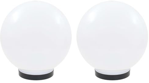 vidaXL 2X Lámpara Jardín Luz LED Esférica Bola 25 cm Iluminación Patio Terraza