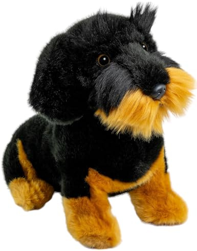 Carl Dick Dackel, Rauhaardackel sitzend schwarz, Hund, Plüschtier, Kuscheltier ca. 30cm 3443