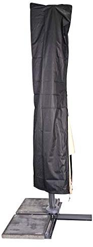 Moritz Premium Schutzhülle schwarz mit Stock für Ampelschirm bis Durchmesser 3,5 Meter oder 3 x 3 Meter wasserdicht 230 x 50/58 cm Schirm Regenschirm Gartenmöbel Schutz Schutzfolie