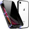 MIMGOAL Anti Spy Case for iPhone XR, Black: Privacy Protection, Magnetic, Flip Case with 360 Degree Tempered Glass & Aluminum Protection