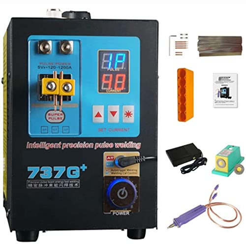 Saldatrice a Punti a Batteria, saldatrice a Punti a impulsi per 18650 14500 batterie al Litio, saldatrice a Punti a Braccio telescopico Staccabile Magnetico a impulsi da 4,3kw