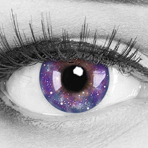 Lentillas de colores 1 par Galaxy Universe Anime Manga - alta cobertura - Heroes Of Cosplay - lentillas anuales para disfraces, Halloween, carnaval con estuche