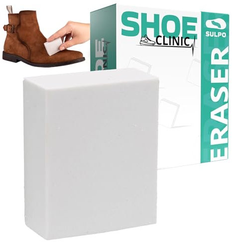 SULPO Gomma per Camoscio - Pulisci Scarpe Scamosciate, Nubuck, Sneakers e Suole - Pulizia e Cura Delle Scarpe in Pelle Scamosciata e Nubuck