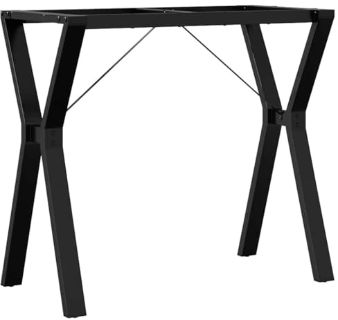 vidaXL Patas de Mesa de Comedor Estructura Y Acero 80x40x73 cm, Pata de Mesa Auxiliar, Pata de mesita Auxiliar, Pata de Mesa de Metal