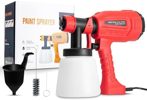 Elektrischer Farbsprüher, 700 W, elektrische Farbspritzpistole, mit 2 Düsen und einem Sprühbehälter mit 1000 ml, für Zäune und Innenwände.