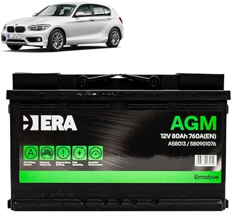 Batteria 80Ah A.G.M. per BMW Serie 1 F20 116d 118d 120d 125d gasolio 2011-2019