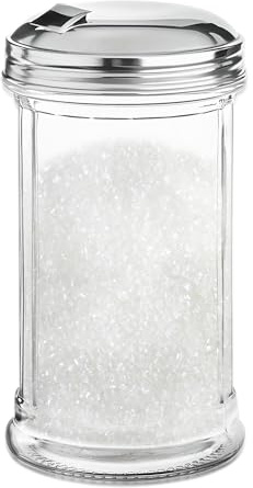 OCS Parts 5.75-Inch Retro Glass Sugar Pourer | 12 Ounce Pourer for Sugars, Spices, and Rubs