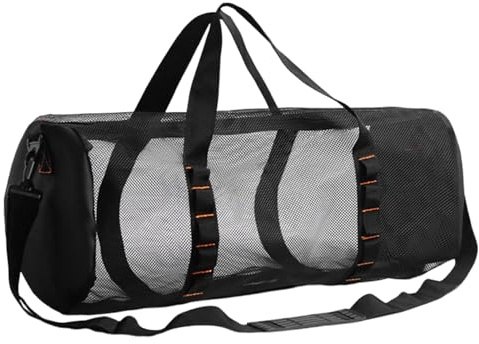 Fruusv Tauchtasche, Netz-Tauchtasche, Netz-Tauchtasche, Outdoor-Netz-Reisetasche mit Reißverschluss-Seitentaschen, Netz-Ausrüstungstaschen für Taucher, Schnorcheln, perfekt für Reisen und Tauchen
