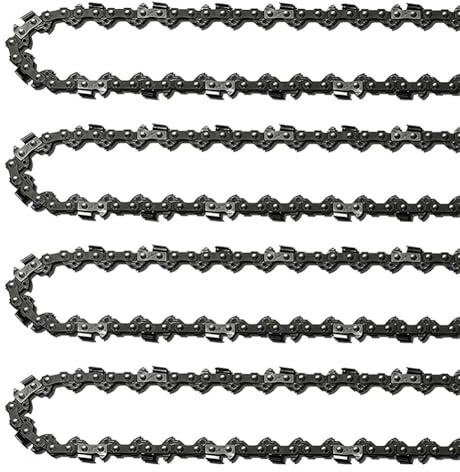 Pttnyuere 4er Pack 14 Kettensägenketten-Set mit 52 Antriebsgliedern, 0,05 Stärke, 3/8 LP Steigung, 14 -Kettensägenketten-Kit mit Niedrigem Profil