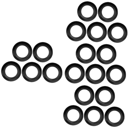Gadpiparty 20 Stk Spülbeckendichtung Waschbeckenstöpsel Dichtungssatz Für Spülbeckensieb Spülbecken-siebscheibe Siebdichtung Korbsiebscheibe Waschbecken Ablauf Dichtung Gummi Black