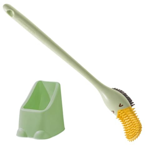 WESIEVYA Brosse de Salle de Bain Brosse de Nettoyage pour Usage Domestique Poignée à Poils Souples Brosse pour Cuvette de Toilette Vert