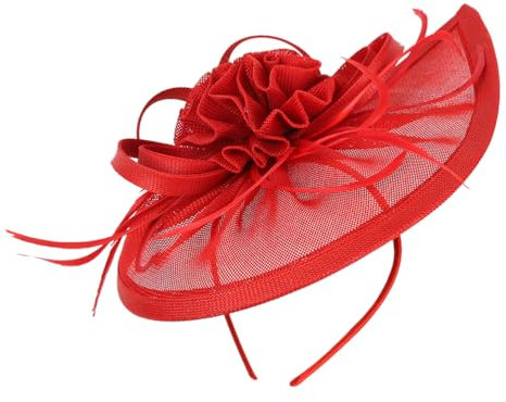 VALICLUD Teepartyhüte für Damen Schleierhüte Hochzeitshüte Braune Zylinderhut mit Spitze für Bankette Hochzeiten Cocktailpartys und Teepartys