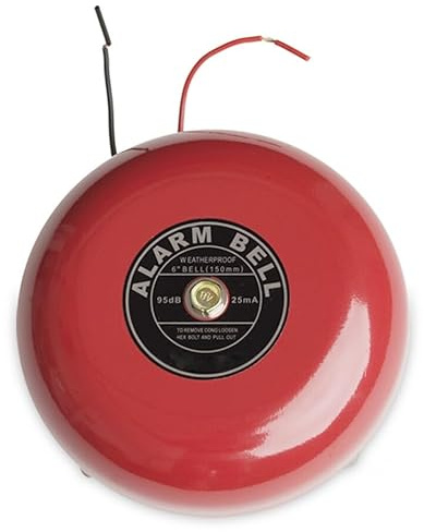 Timbre industrial electromecánico 10 cm, ideal para señalización en entornos industriales y comerciales.