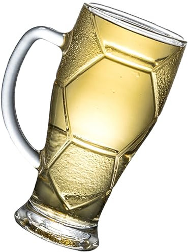 Zerodeko Transparentes Bierglas Für Fußballfans Wiederverwendbarer Bierkrug Für Partys Und Veranstaltungen Für Kalte Getränke Und Feierlichkeiten