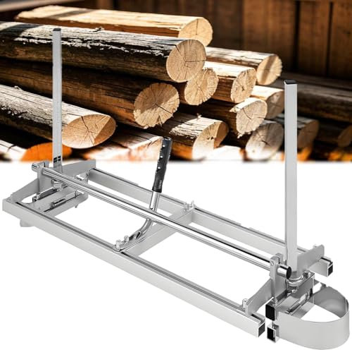 smafoseedding Segheria Portatile,Utensile per Fresatura del Legno per Esterni Durevole,Barra di Fresatura per Assi di Dimensioni da 12 Pollici A 34 Pollici,Acciaio Zincato Verniciato A Polvere