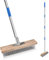 Escoba de alambre con mango, 160 cm, cepillo de acero resistente y cepillo de calle con mango, cepillo de alambre resistente para eliminar musgo, malas hierbas y algas para terraza, patio, jardín