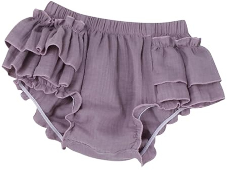 Raopuzi Cubrepañal Bebe Niña de Lino Algodón Cubre Pañales con Volantes Ruffles Bloomers Bragas de Verano de Color Sólido Pantalones Cortos para Niñas Y Bebés Pantalon Holgados Ropa Recien Nacido