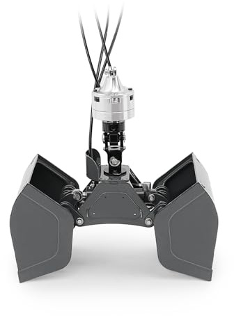 TOUCAN RC HOBBY LESU - Cubo de metal giratorio de 270° para grúa hidráulica 1/14 RC de excavadora con control remoto tractor camión