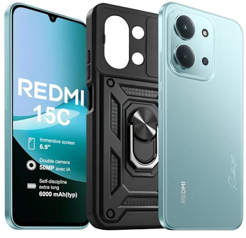 XIAOMI Redmi 15C Smartphone(Coque Inclus), 4Go RAM 128 Go ROM, Triple caméra arrière de 50MP avec IA, Écran 6,9 Pouces Batterie 6000 mAh, Affichage de Soins oculaires 120 Hz (Vert)