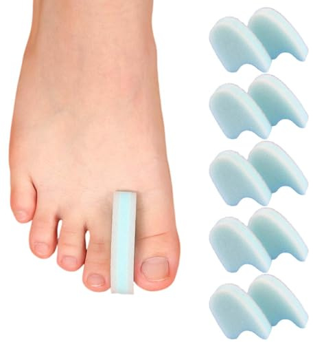 FHRYNA 10 Pezzi Distanziatore Dita Piedi, Separatore Dita Piede in Schiuma Morbida, Separatore Dita Piedi, Protezione Dito del Piede, Per Evitare Sfregamenti E Alleviare La Pressione