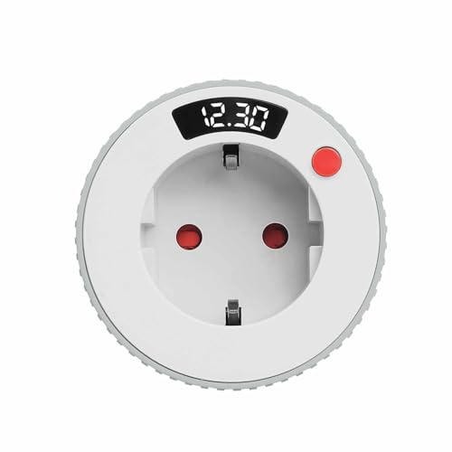 SIGANDG Enchufe Temporizador de Cuenta, Enchufe Temporizador 1 Minutos a 24 Horas, 16A 3680W para Luces Navideñas, Calentadores y Electrodomésticos