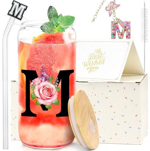 ZIOSINM Verre avec Couvercle et Paille Personnalisable (M) | Cadeau Femme, Cadeau Anniversaire Femme, Noël, Saint-Valentin