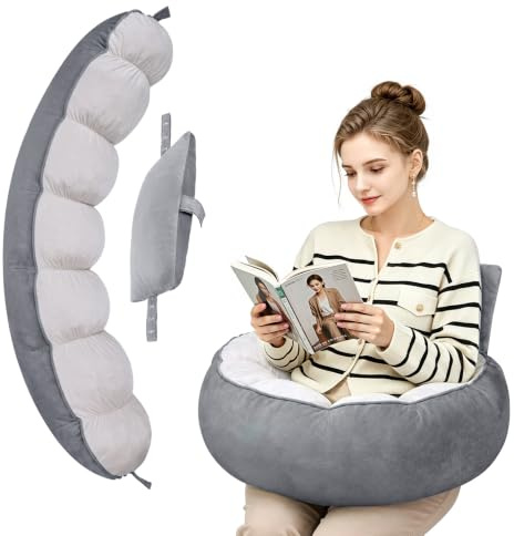 Reading Pillow for Gaming, Arm Rest Support Pillow with Adjustable Headrest