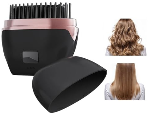 Mini Lisseur à Cheveux Affichage Digital Anti-Brûlure | Lisseur À Cheveux Sans Fil Mini Pour dompter boucles et mèches, lisser et styler à la maison, en extérieur ou en déplacement