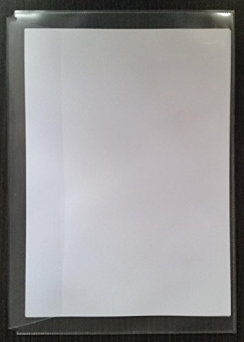 PS-Handelshaus 50x A4+ Klarsichthüllen Übergröße m. Klappe | Stark 145my | Glasklare Dokumentenhüllen & Sichthüllen. Dokumentenecht (ohne Weichmacher), zu 100% recycelbar und besonders langlebig