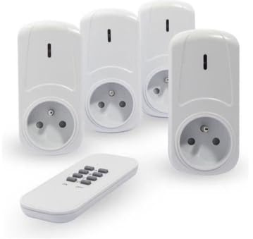 Kit de 4 enchufes por control remoto On/Off + mando a distancia
