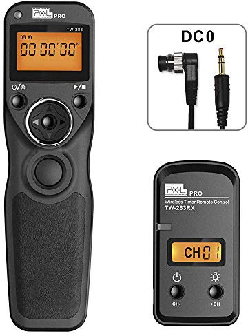 Remote Shutter Release Pixel TW-283 DC0 2.4GHz Wireless Shutter Release Cable Remote Control Wireless Release Cord Compatible for Nikon D1X D3X D1 D2 D5 D800 D810 D850 D500