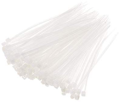sourcing map 300 Stück Kabelbinder Ersatz 80mmx1.8mm Selbstsichernde-Nylon Weiß