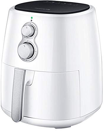 Xyanzi 4L Air Fryer, Large Family Size Electric Hot Air Fryers Oven Oilless Cooker with 6 Presets, Nonstick Detachable Basket,1300W,white