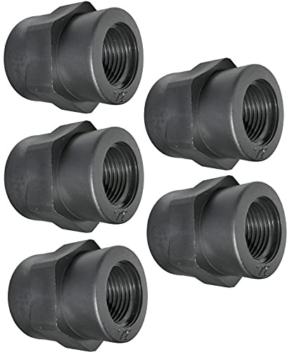 AERZETIX - Juego de 5 Reductores/Racores para Atornillar Hembra/Hembra - Rosca 1/2''x3/4'' - Pezón Reducido Rosca Interna - PN 10 Bares - en Plástico