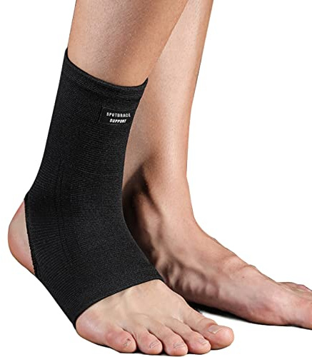 SPOTBRACE Ankle Brace Compression Sleeve(2 PACK),Breathable Ankle Support For Men Women, Foot Compression Sock for Swelling, Plantar Fasciitis, Sprain